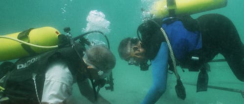 Unterwasserarchäologen vor Akko