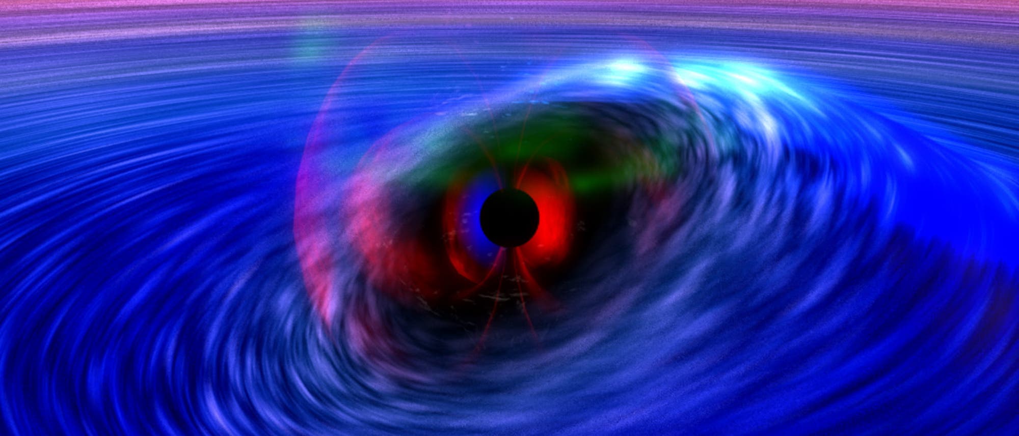 Heißes Gas umkreist Schwarzes Loch