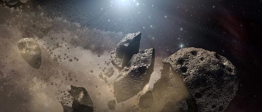Ein Asteroid wird von einem Weißen Stern zerstört