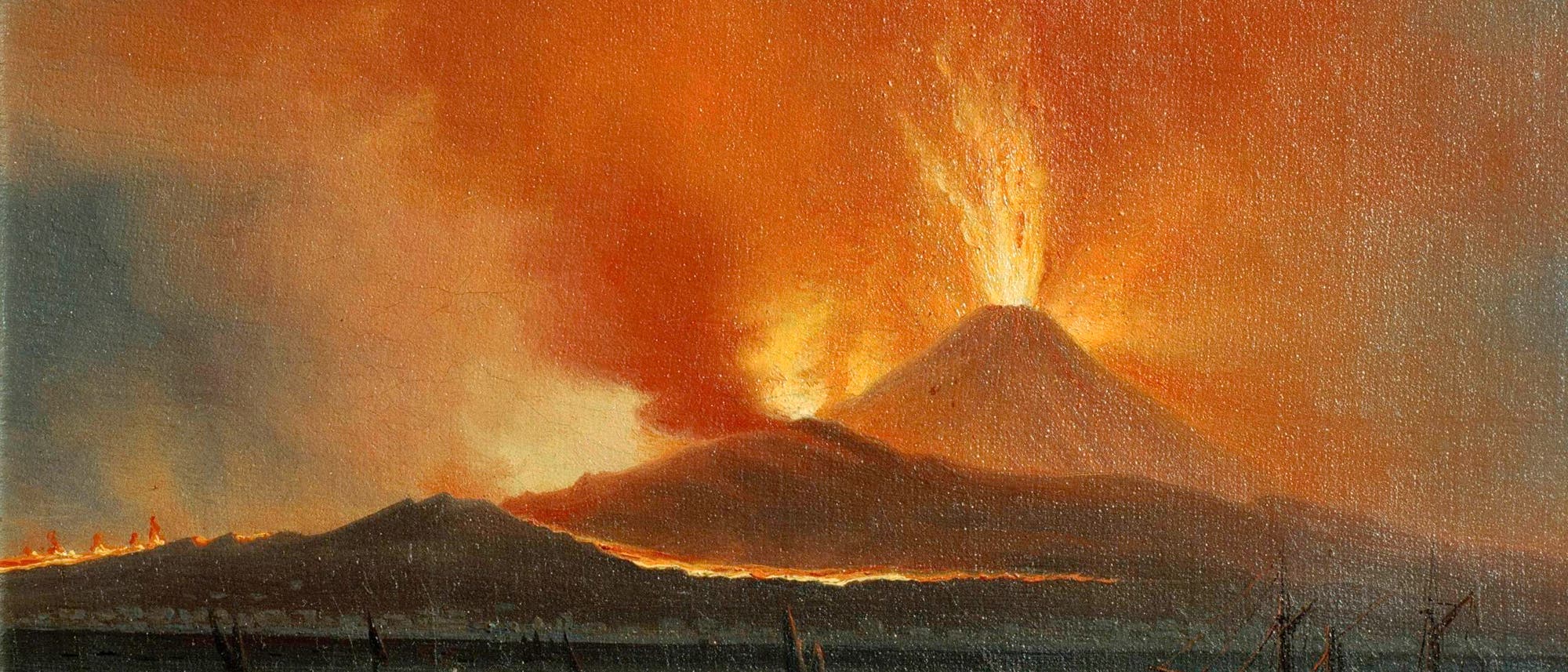 Gemälde des Vesuvausbruchs am 26. April 1872.