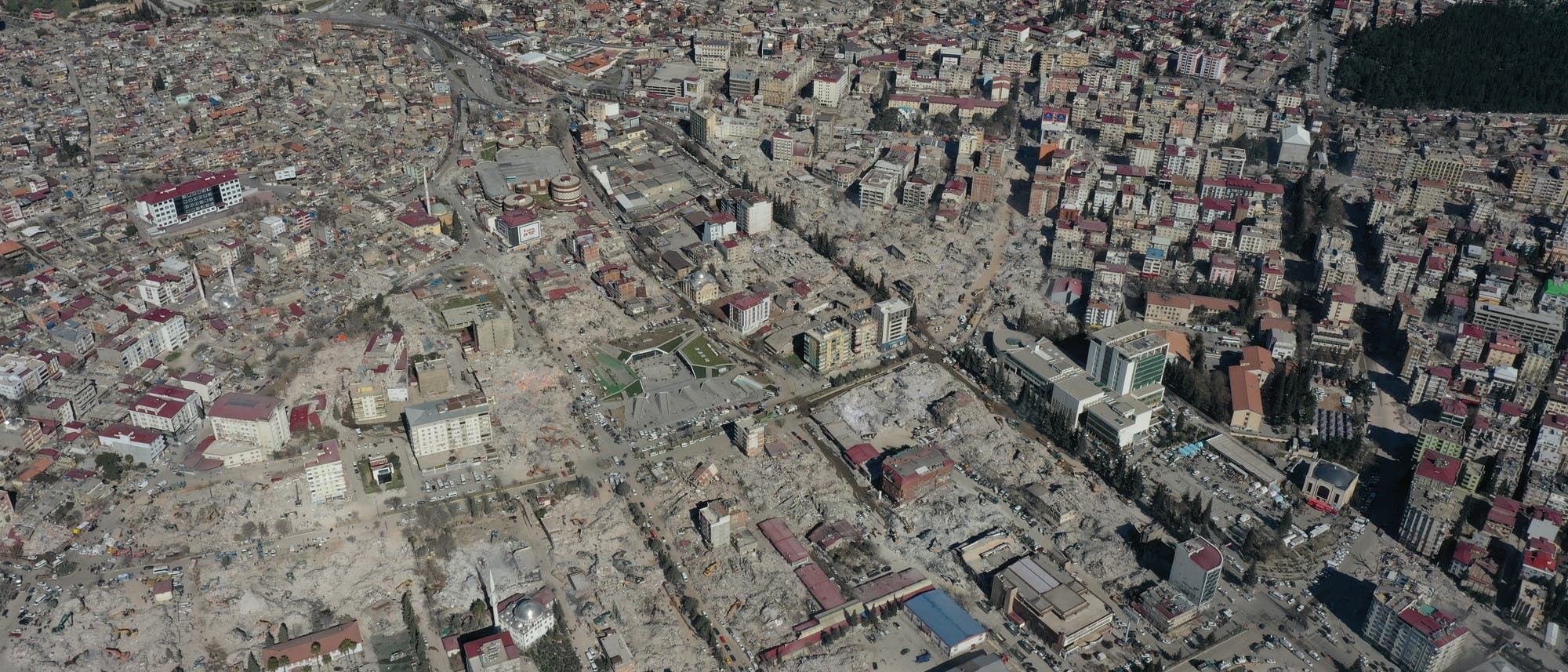 Die türkische Stadt Kahramanmaraş nach dem Beben vom 6. Februar.