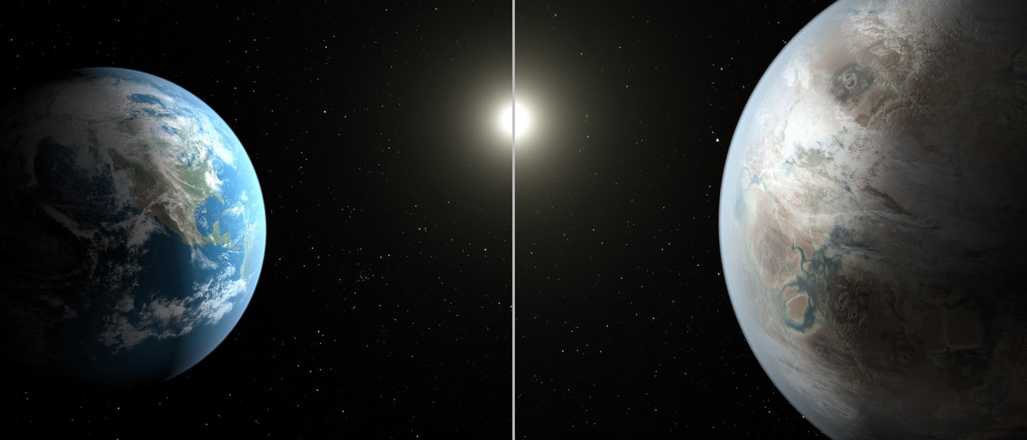 Supererde Kepler 452b im Vergleich zur Erde