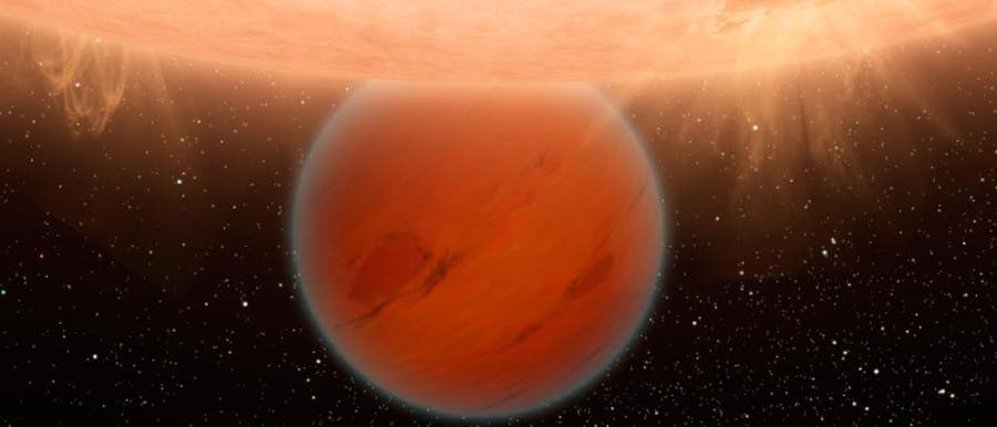 Exoplanet vor seinem Stern
