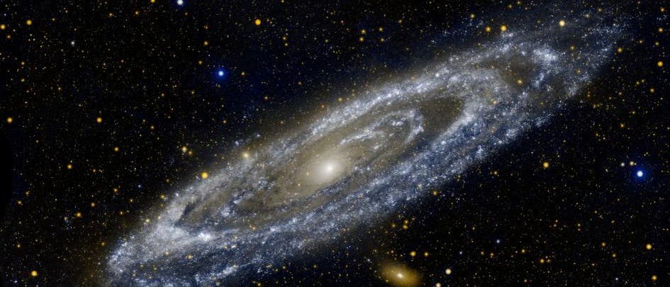 Andromedagalaxie im ultravioletten Licht