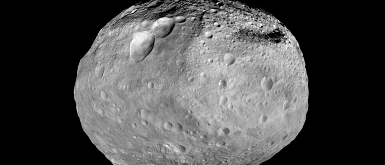 Gesamtansicht von Vesta, aufgenommen von der US-Raumsonde Dawn