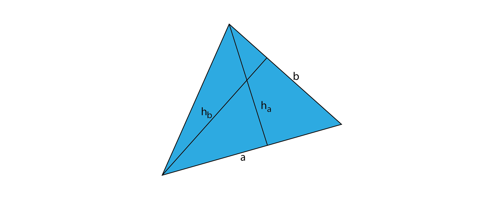 Dreieck mit zwei Höhen