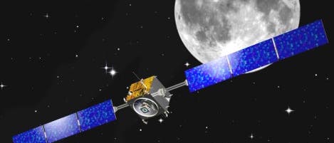 So könnte es aussehen: Smart-1 am Mond