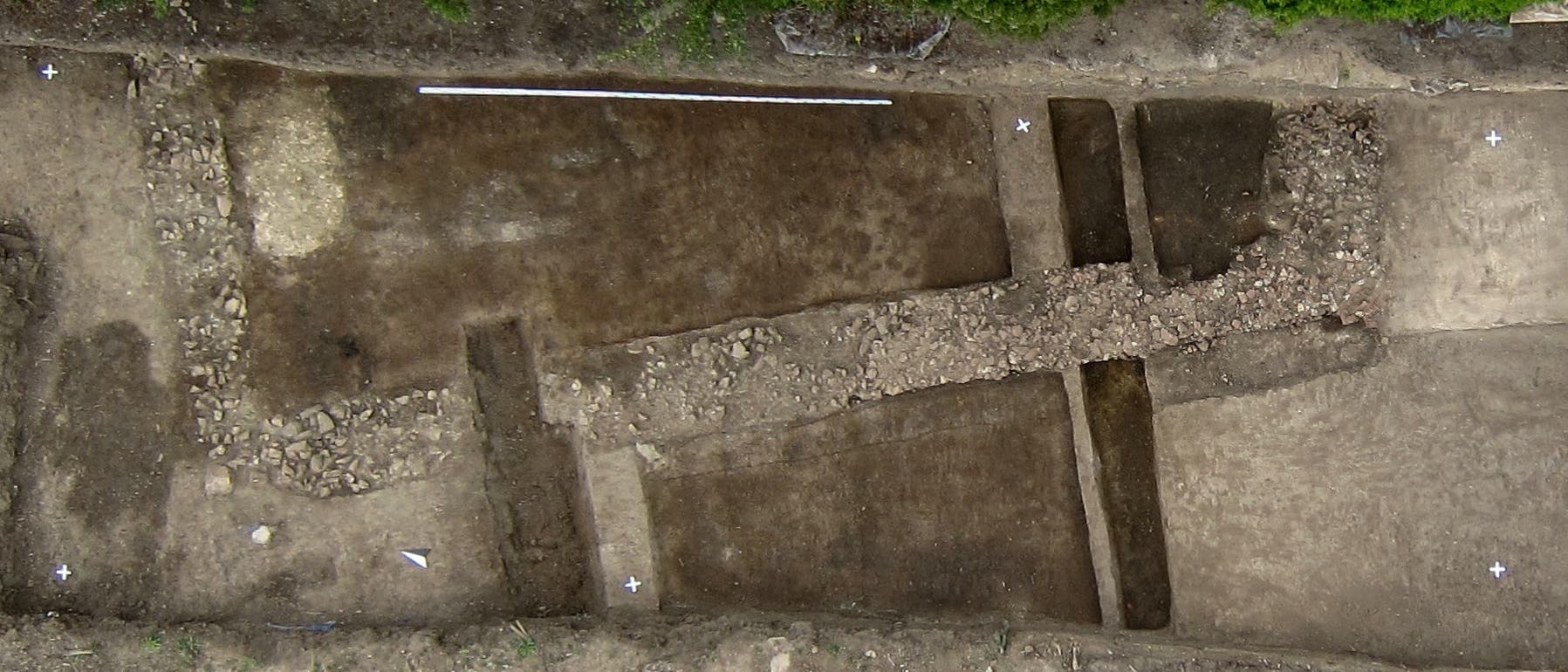Fundament eines römischen Steingebäudes