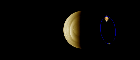 Blick auf die Venusatmosphäre