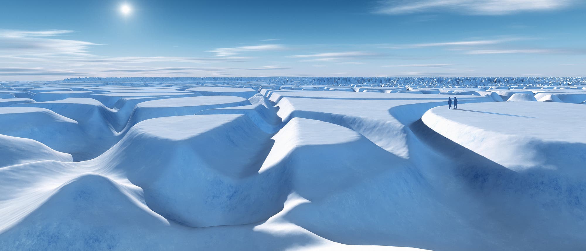Schnee und Eis am Nordpol