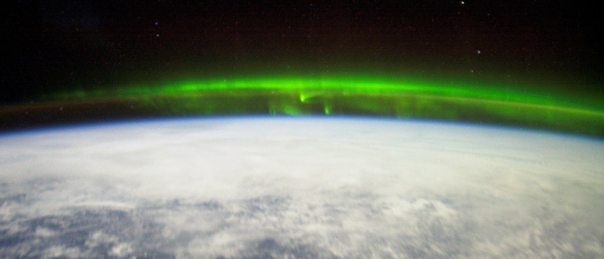 Aurora borealis in der Ionosphäre der Erde