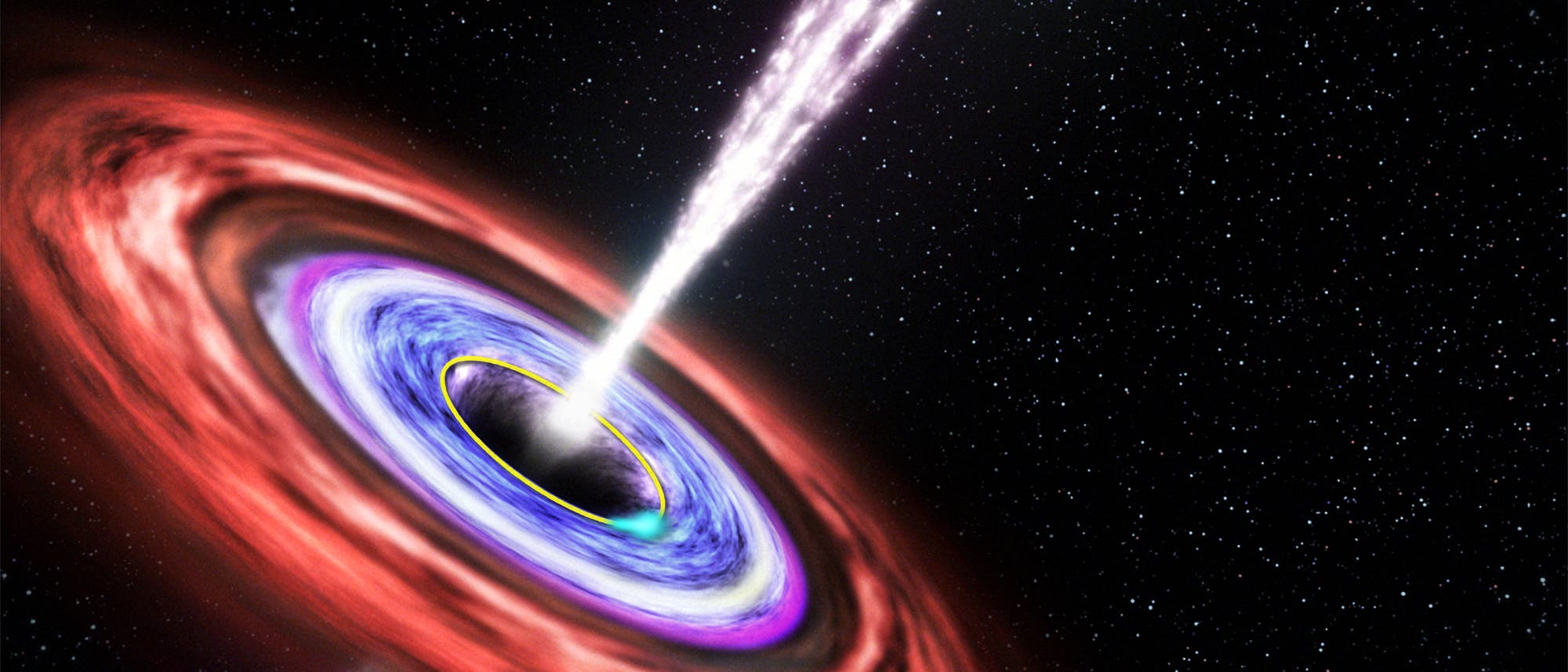 Extrem massereiches Schwarzes Loch mit Akkretionsscheibe