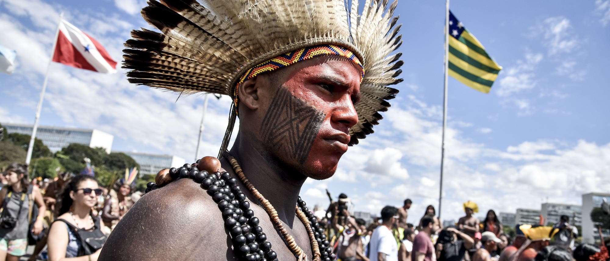 Schon 2018 demonstrierten Indigene für ihre Rechte in Brasilia