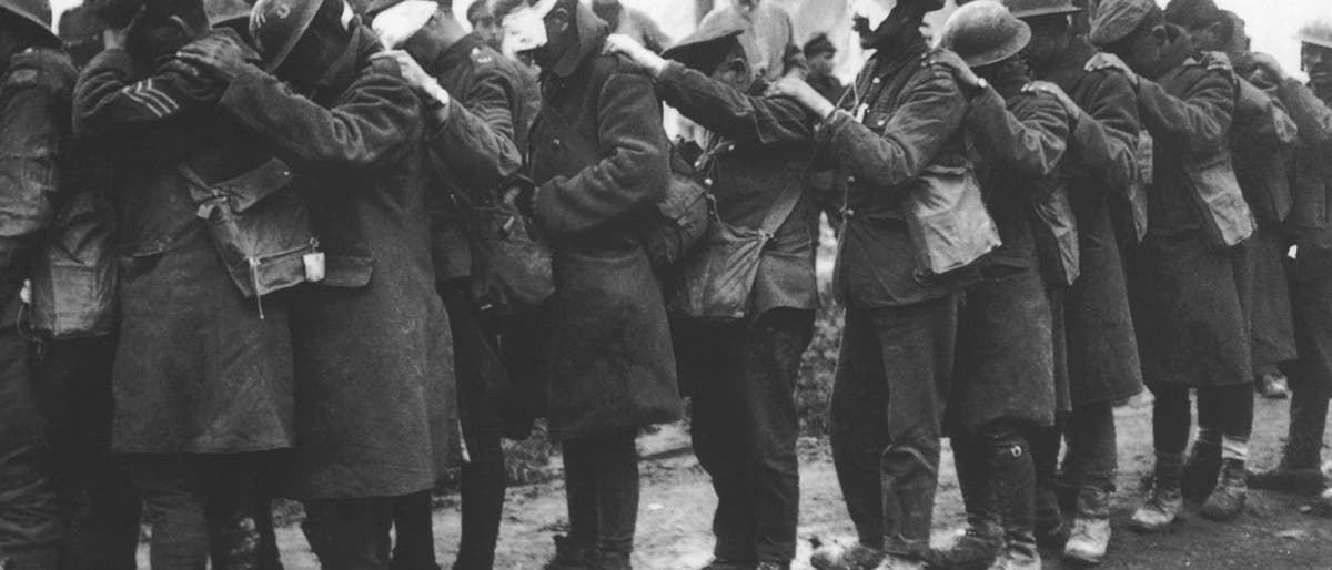Senfgas-Angriff auf Britische Soldaten am 10. April 1918
