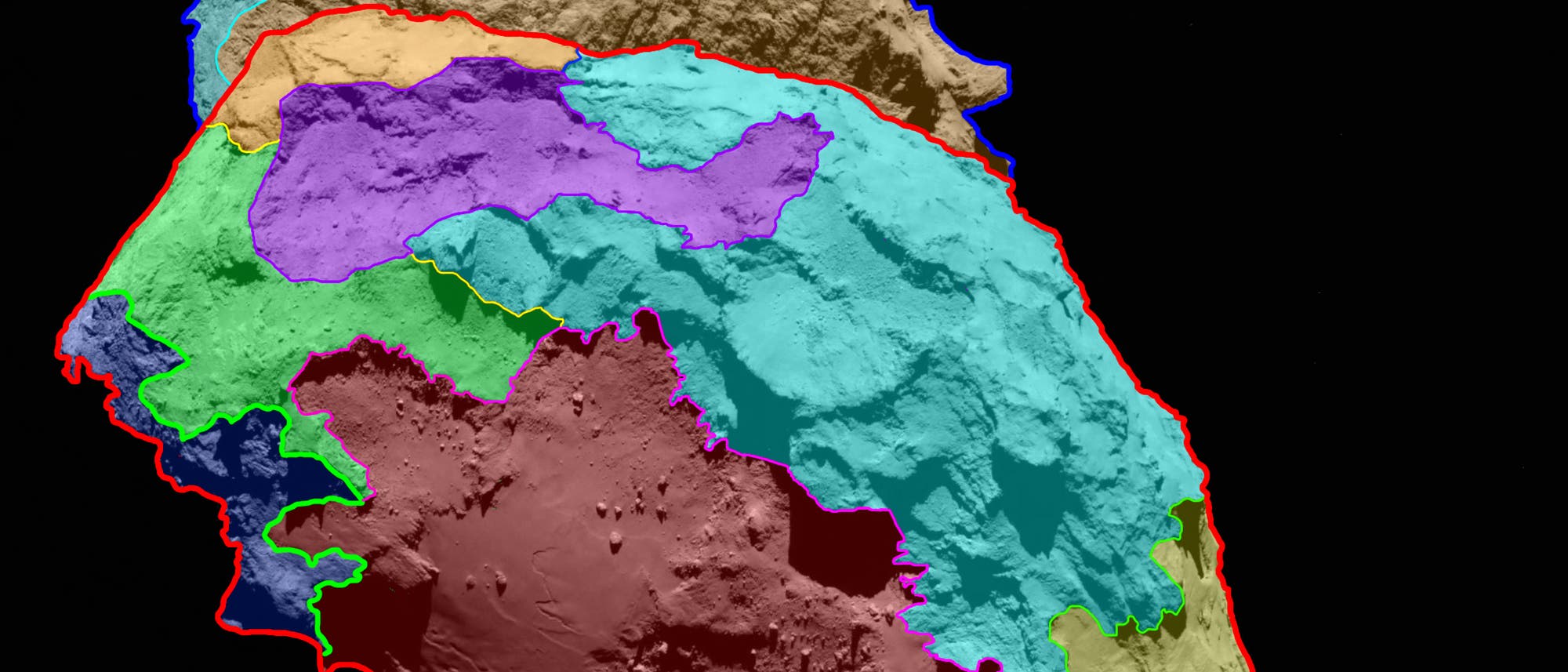 Geologische Karte von 67P