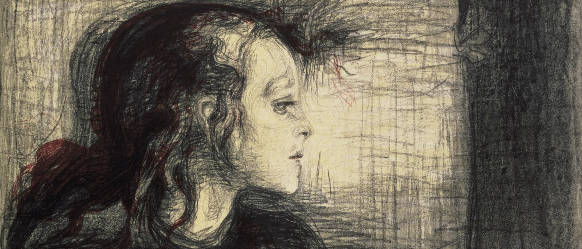 Edvard Munch, »Krankes Mädchen«, Lithografie