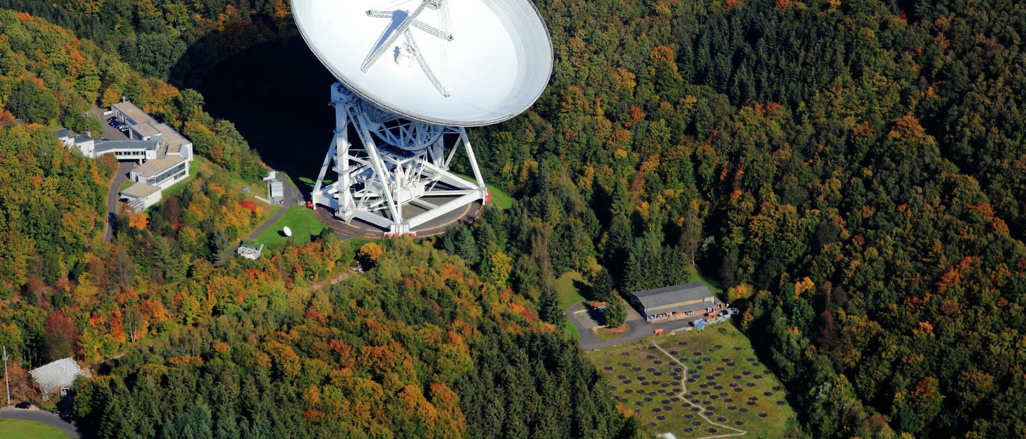 Radioteleskop Effelsberg Auschnitt