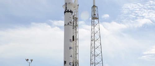 Falcon 9 auf der Startrampe
