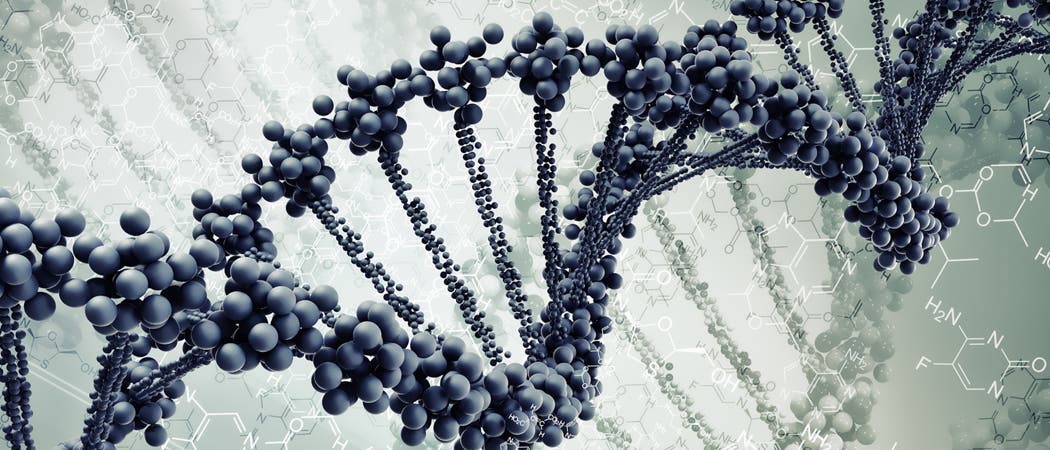 DNA-Strang auf Molekülebene