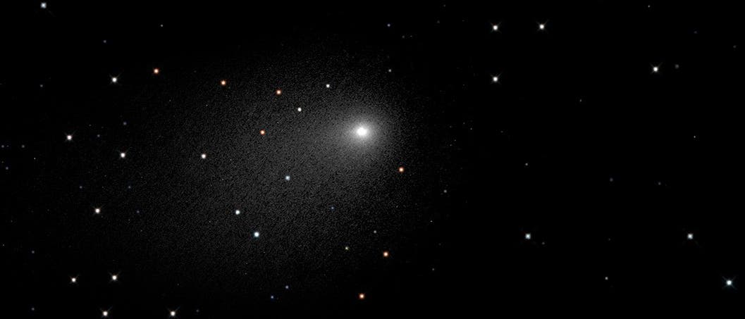 Aufnahme des Kometen Siding Spring vom Oktober 2014 mit dem Hubble Space Telescope.
