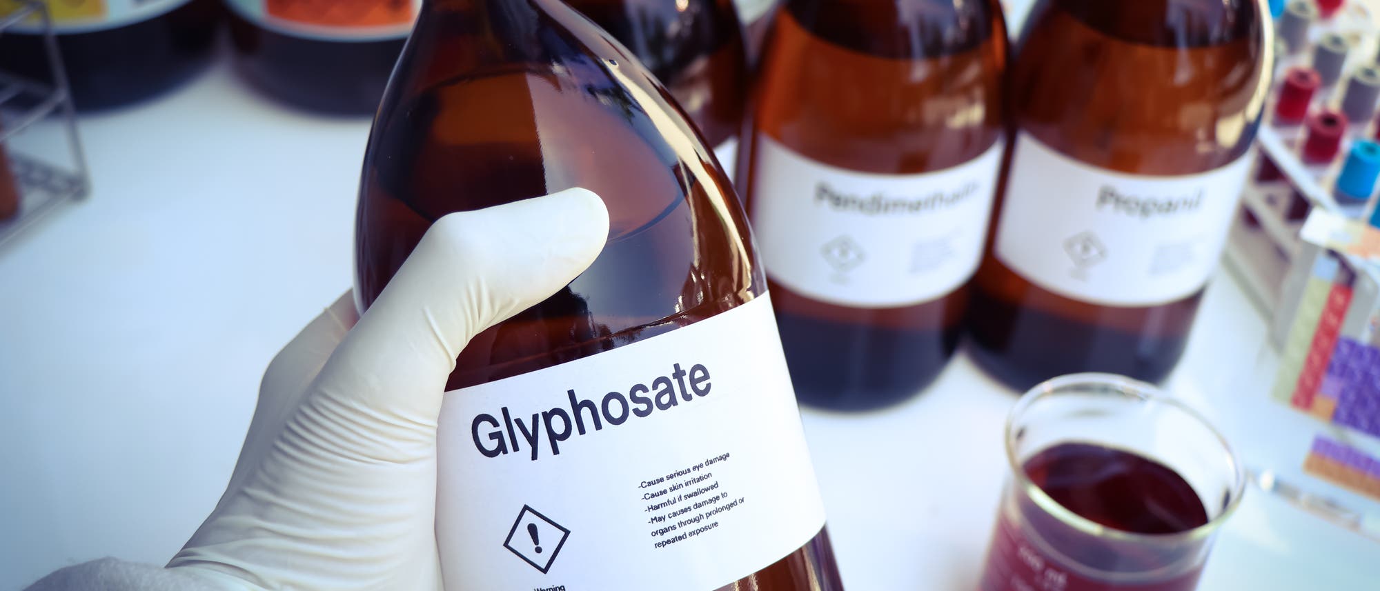 Flasche mit Glyphosat