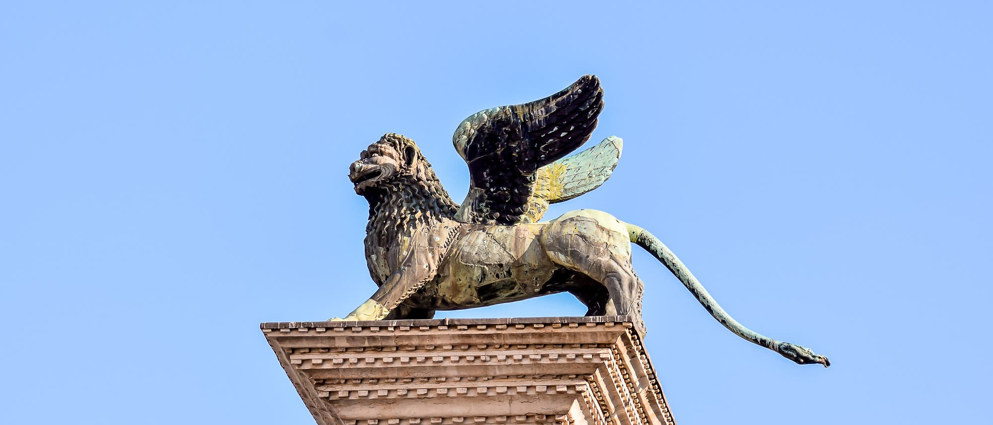 Löwe auf dem Markusplatz in Venedig