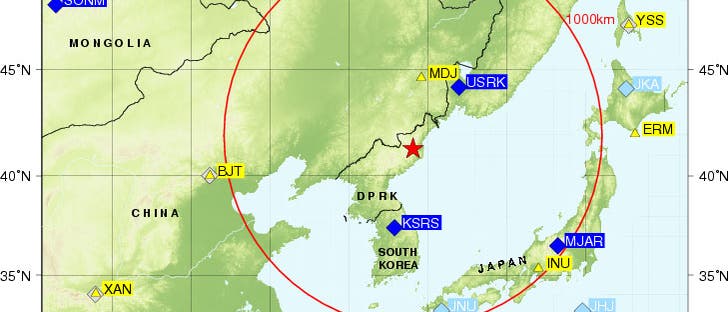Der mutmaßliche Kernwaffentest in Nordkorea 