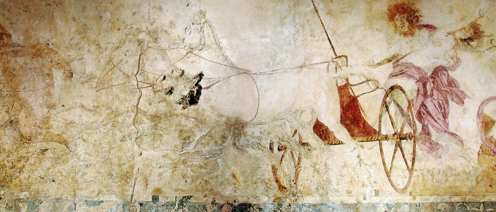 Der Raub der Persephone - Wandmalerei aus Grab I in Vergina
