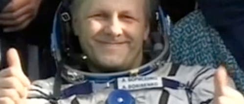 Andrei Borisenko nach der Landung