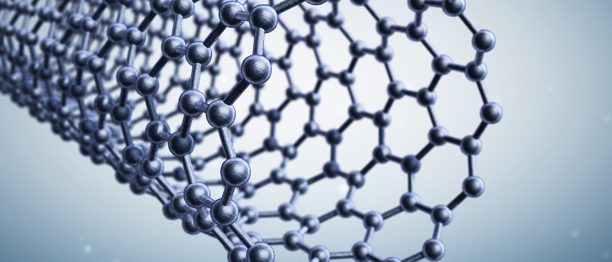 Kohlenstoffnanoröhren haben eine bienenwabenförmige Molekülstruktur