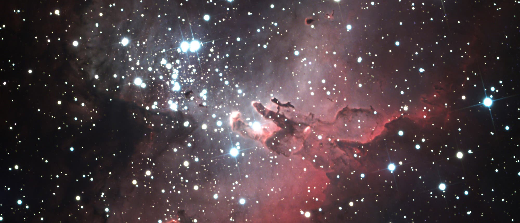 Zentralregion von Messier 16 mit den »Säulen der Schöpfung«