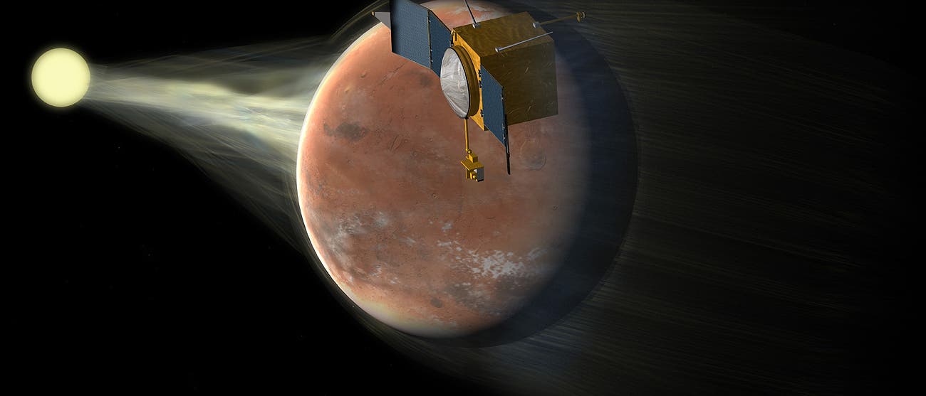Der Marsorbiter MAVEN (künstlerische Darstellung)