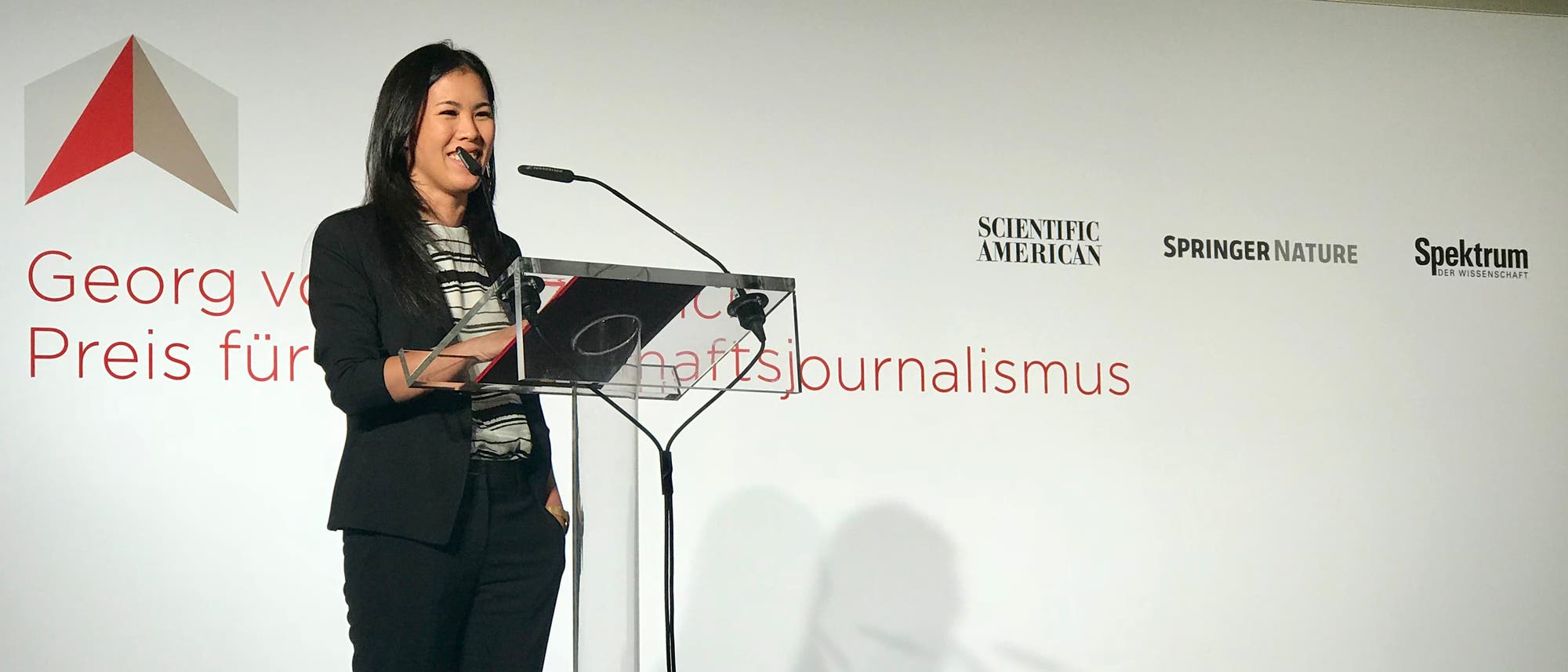 Mai Thi Nguyen-Kim bei der Preisverleihung