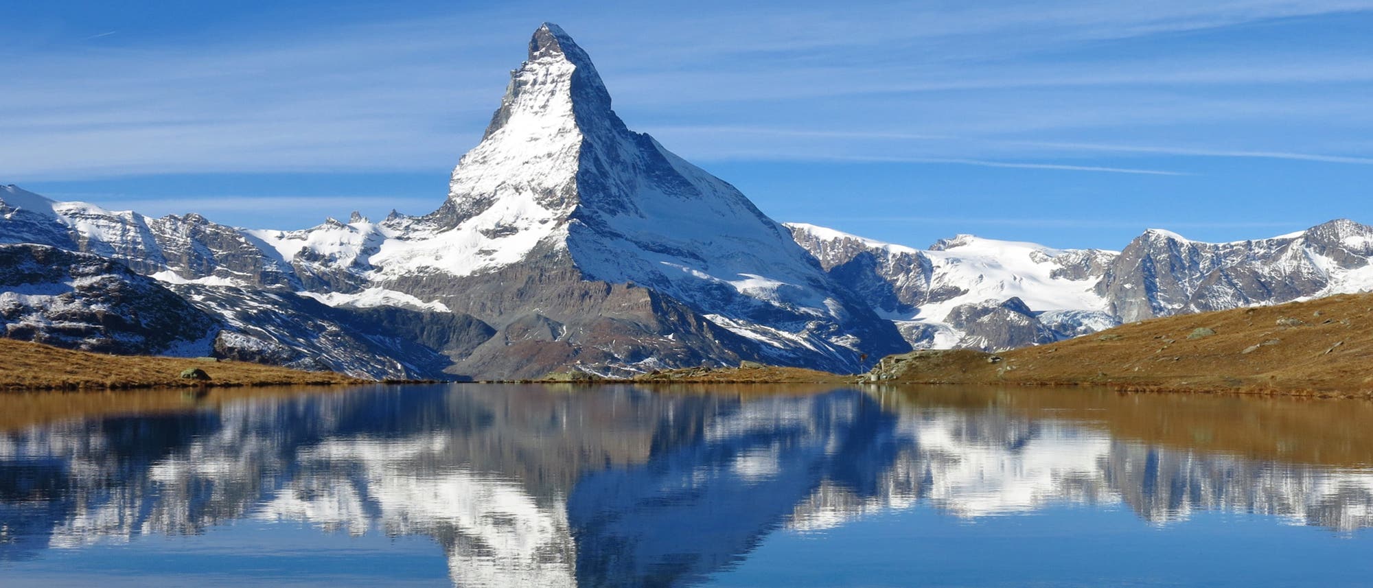 Das Idealbild eines Berges: Matterhorn in der Schweiz