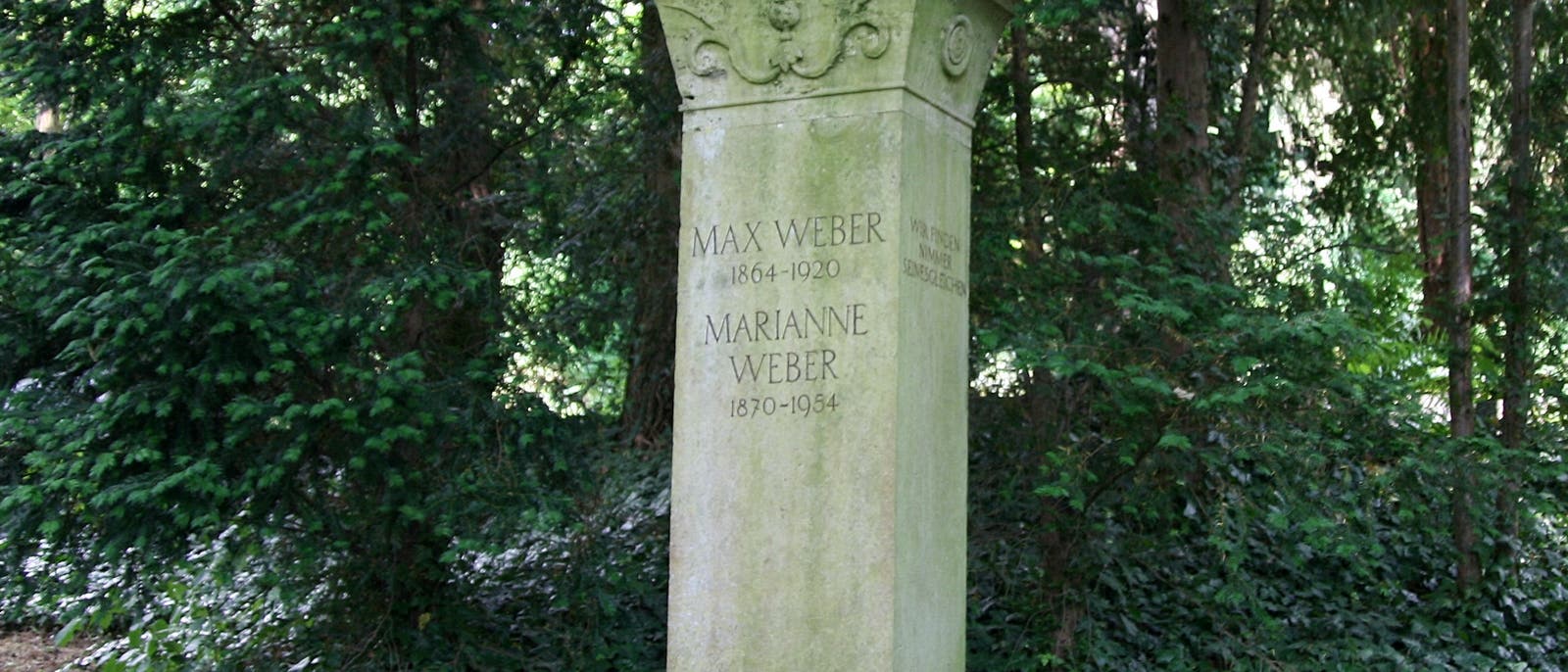 Grabstein von Max Weber suf dem Heidelberger Bergfriedhof.