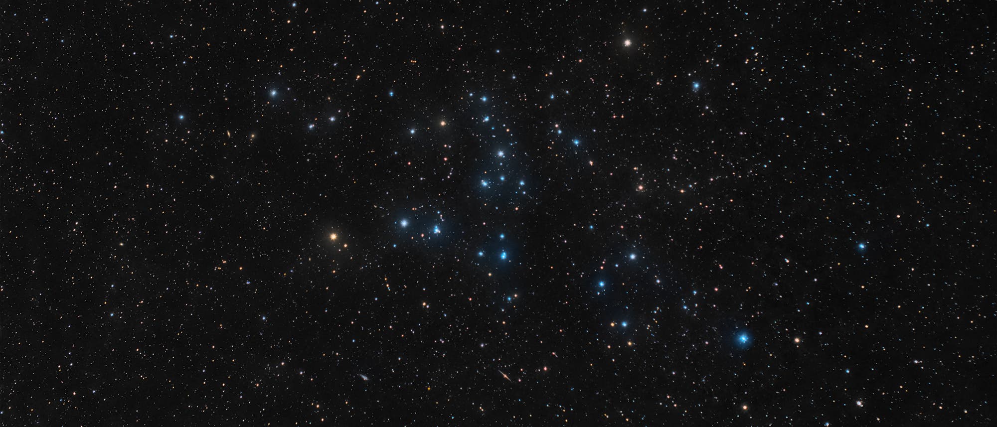 Der offene Sternhaufen Melotte 111 im Sternbild Haar der Berenike