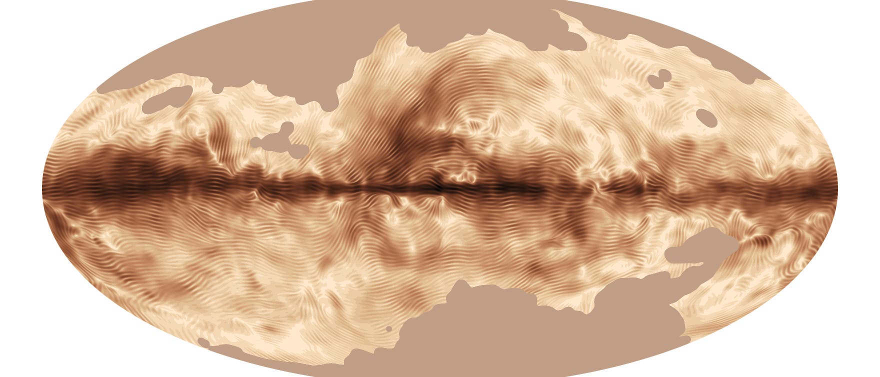 Karte des galaktischen Magnetfelds von Planck