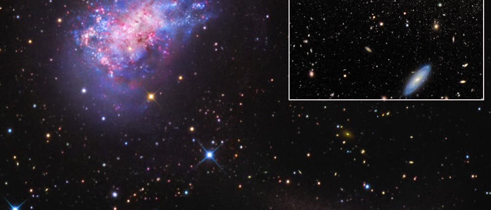 Die Zwerggalaxie NGC 4449 mit ihrem Begleiter