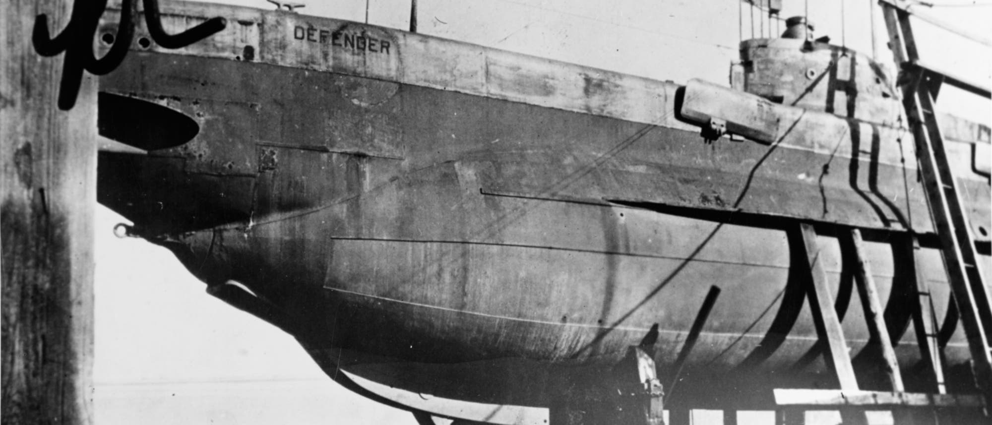 Das experimentelle U-Boot Defender nach einem Umbau im Jahr 1929.