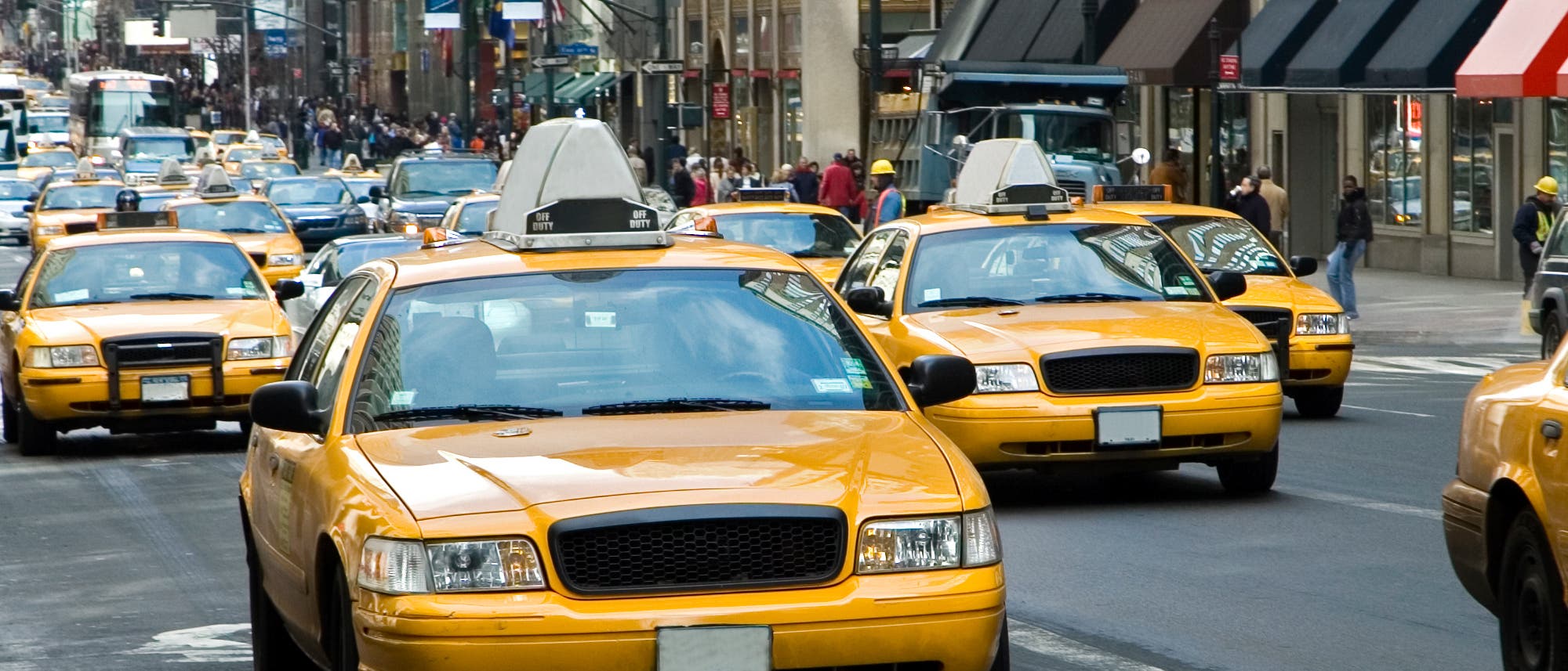 Typische New Yorker Taxis