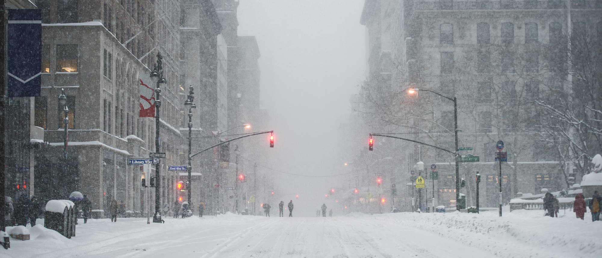 Schnee in Manhattan