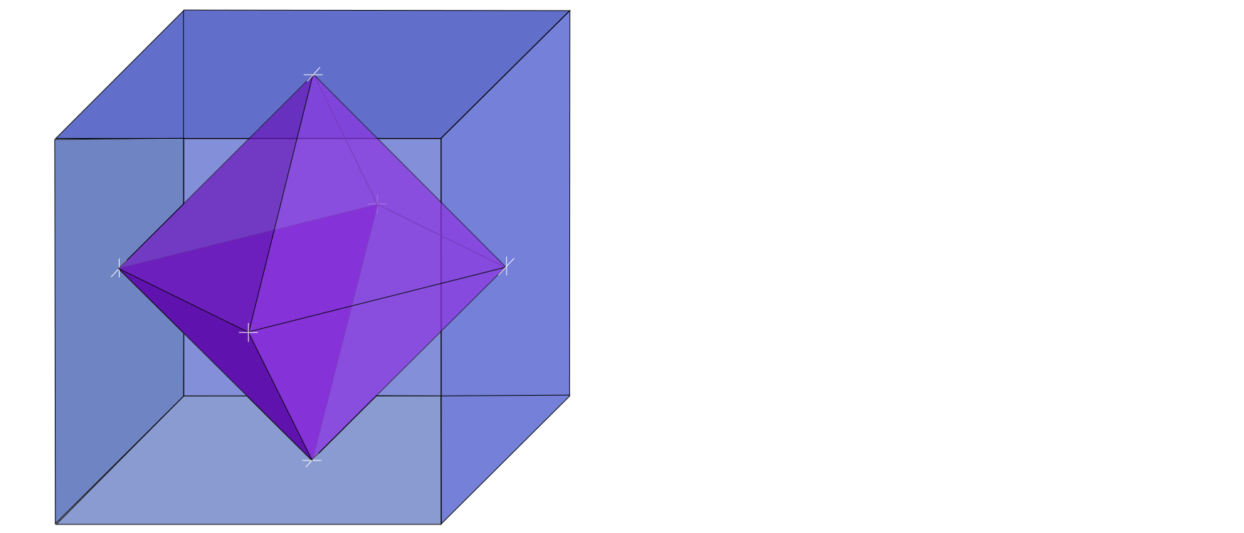 Oktaeder in einem Würfel