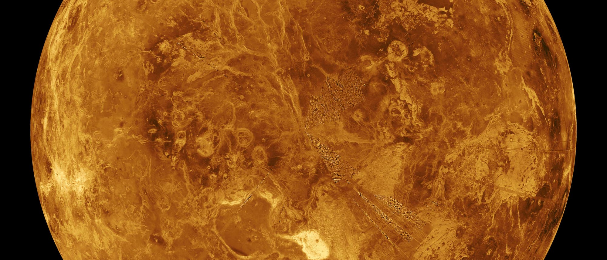 Ansicht der nördlichen Hemisphäre der Venus