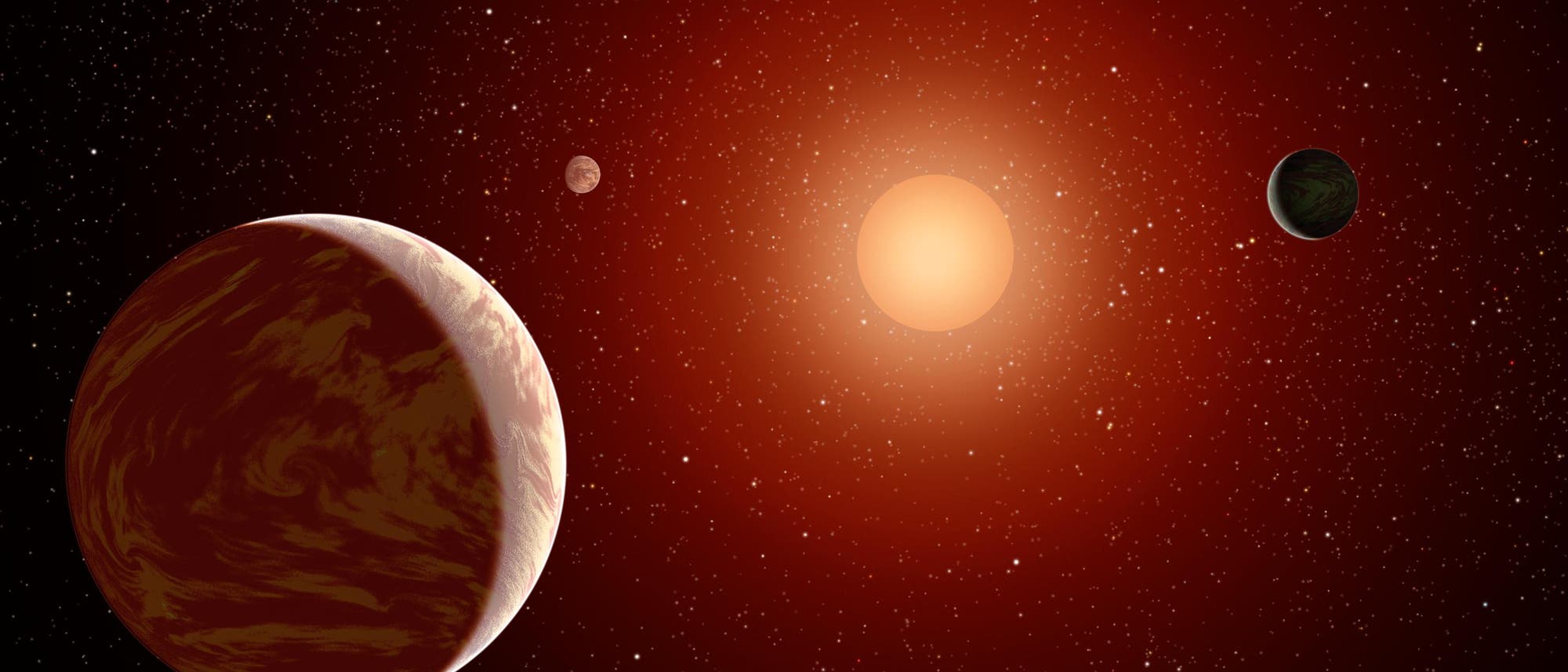 Symbolbild: Wenn sich Sterne Planeten einverleiben, werden sie roter