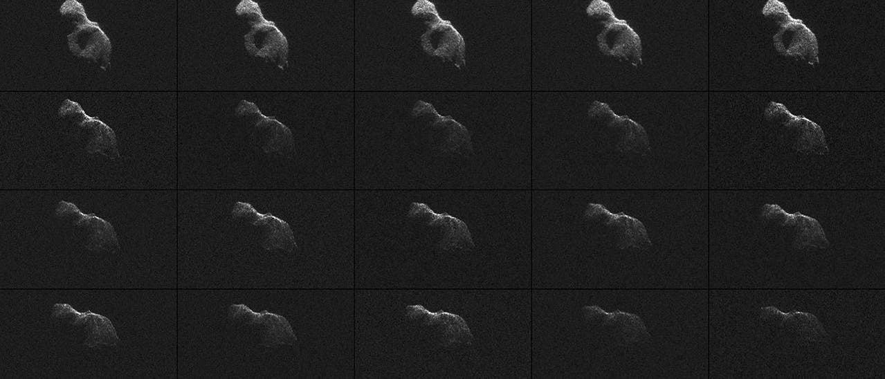 Der erdnahe Asteroid 2014 HQ124 in 20 Radarbildern