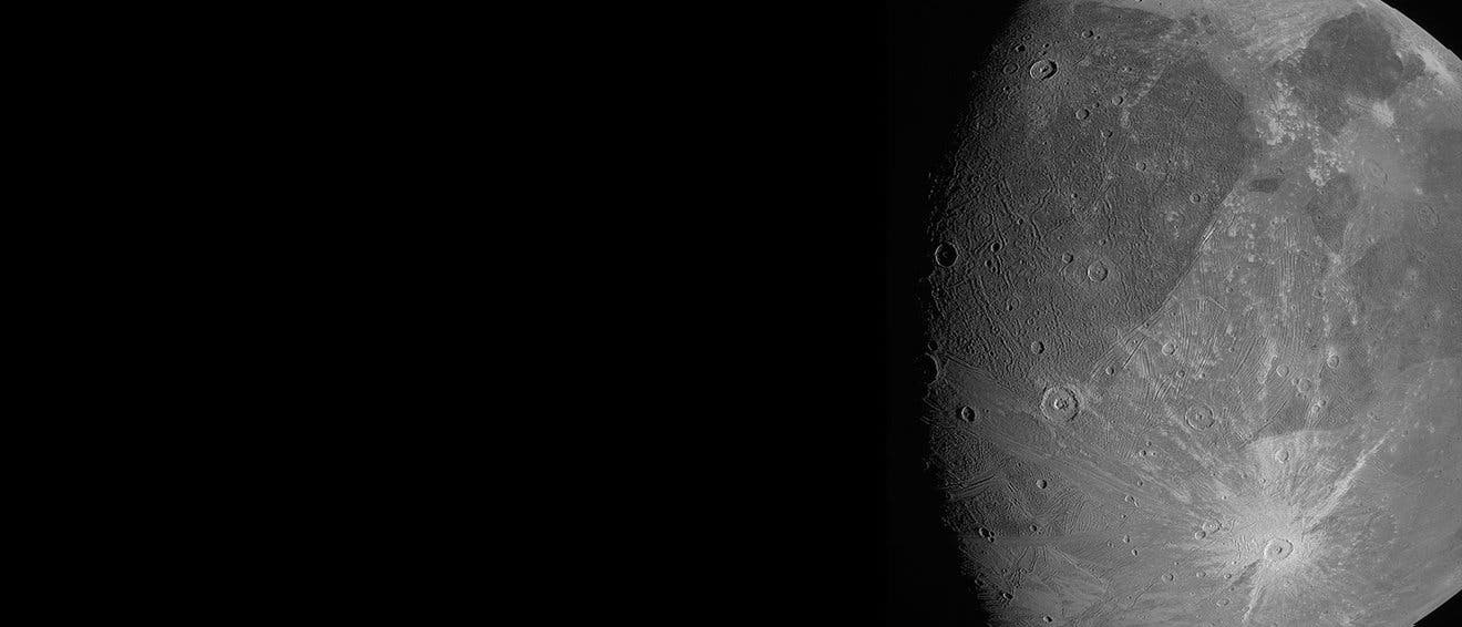 Ganymed in der JunoCam der Raumsonde