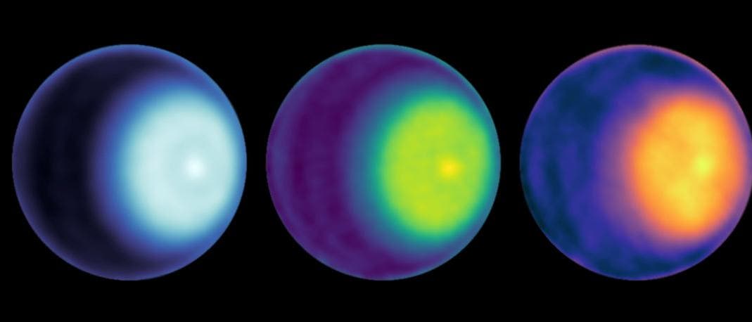 Uranus in verschiedenen Wellenlängen