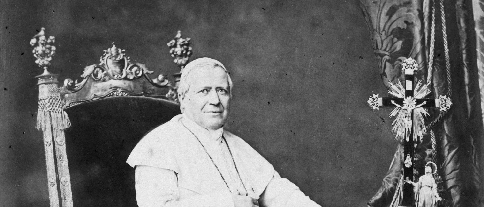 Papst Pius IX. auf einer Fotografie um 1864