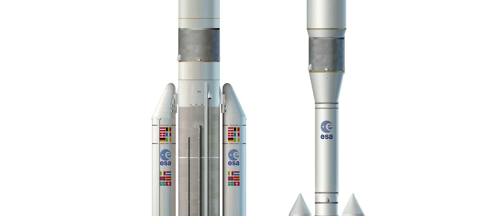 So könnte Ariane 6, eine mögliche Nachfolgerin der bewährten Trägerrakete Ariane 5, aussehen.