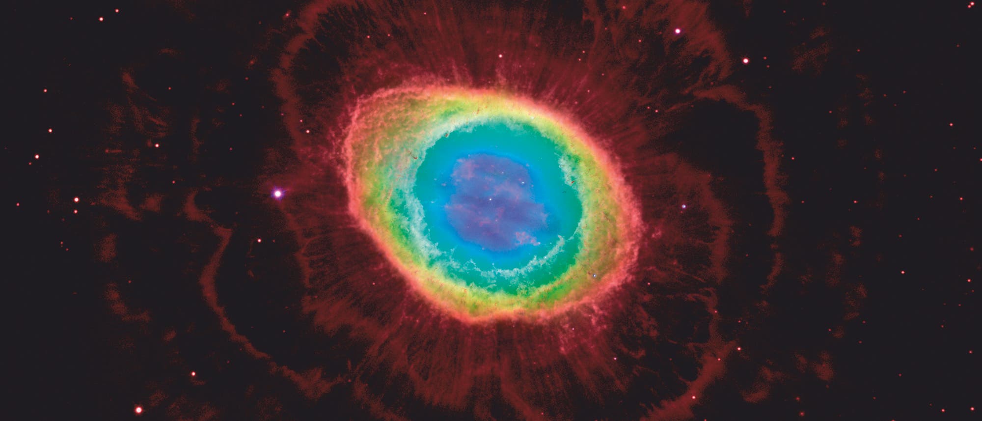 Der Ringnebel in der Leier, Aufnahme des Weltraumteleskops Hubble